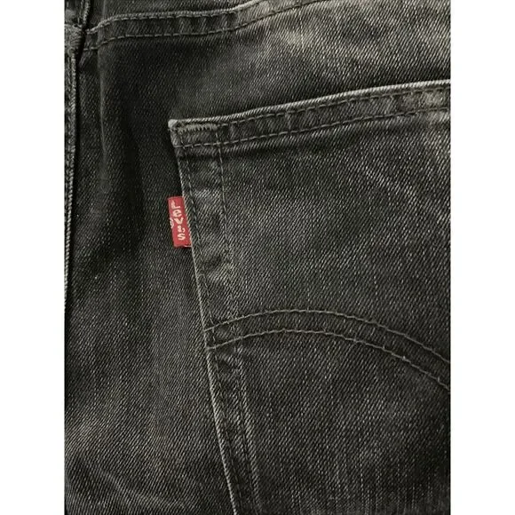 Levi's 522 Men's 36x32 Slim Taper Black Denim Stretch Jeans Fade /‎ Moto